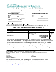 New License Opportunities, Resident Marine License Application - Rhode Island