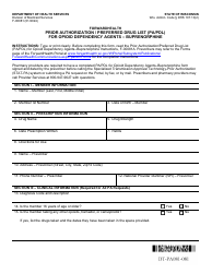 Document preview: Form F-00081 Prior Authorization/Preferred Drug List (Pa/Pdl) for Opioid Dependency Agents - Buprenorphine - Wisconsin
