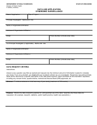 Form F-02384 Syndromic Surveillance Data Use Application - Wisconsin