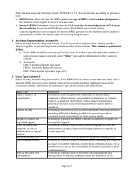 Instructions for Form F-03112A HMO Quarterly Grievance Log - Wisconsin, Page 3