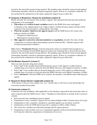 Instructions for Form F-03112 HMO Quarterly Appeals Log - Wisconsin, Page 7