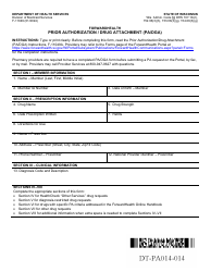 Document preview: Form F-11049 Prior Authorization/Drug Attachment (Pa/Dga) - Wisconsin