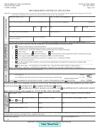Document preview: Form F-05291 Wisconsin Birth Certificate Application - Wisconsin