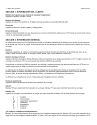 Instrucciones para Formulario F-22571 Caretaker Supplement Application - Wisconsin (Spanish), Page 3