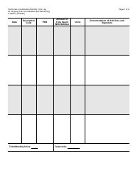 Form F-03257 Child Care Coordination Monthly Time Log for Ongoing Care Coordination and Monitoring - Wisconsin, Page 3