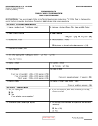 Form F-01118 Child Care Coordination Family Questionnaire - Wisconsin