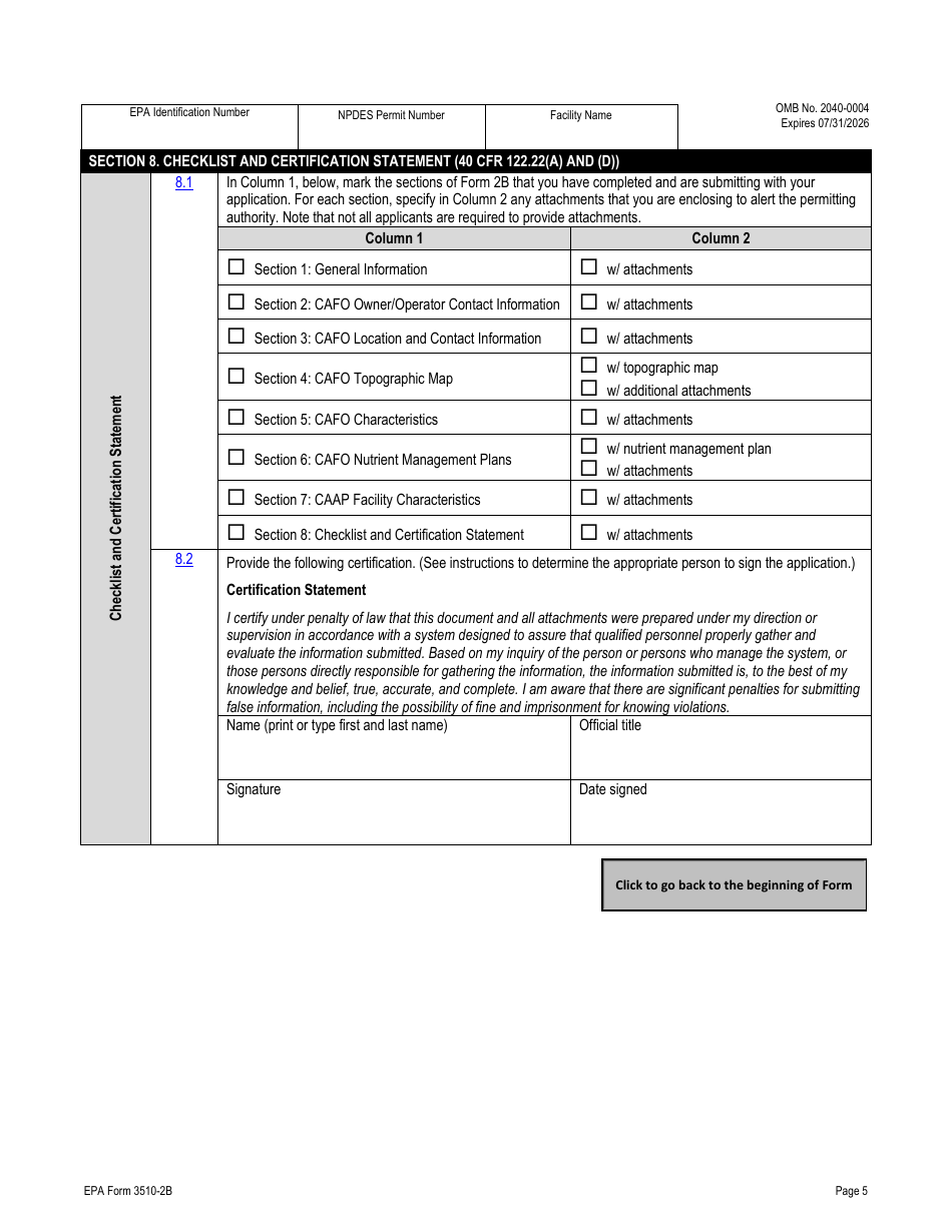 NPDES Form 2B (EPA Form 3510-2B) - Fill Out, Sign Online and Download ...
