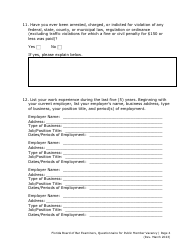 Questionnaire for Public Member Vacancy - Florida, Page 4