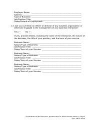 Questionnaire for Public Member Vacancy - Florida, Page 5