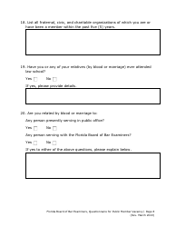 Questionnaire for Public Member Vacancy - Florida, Page 8