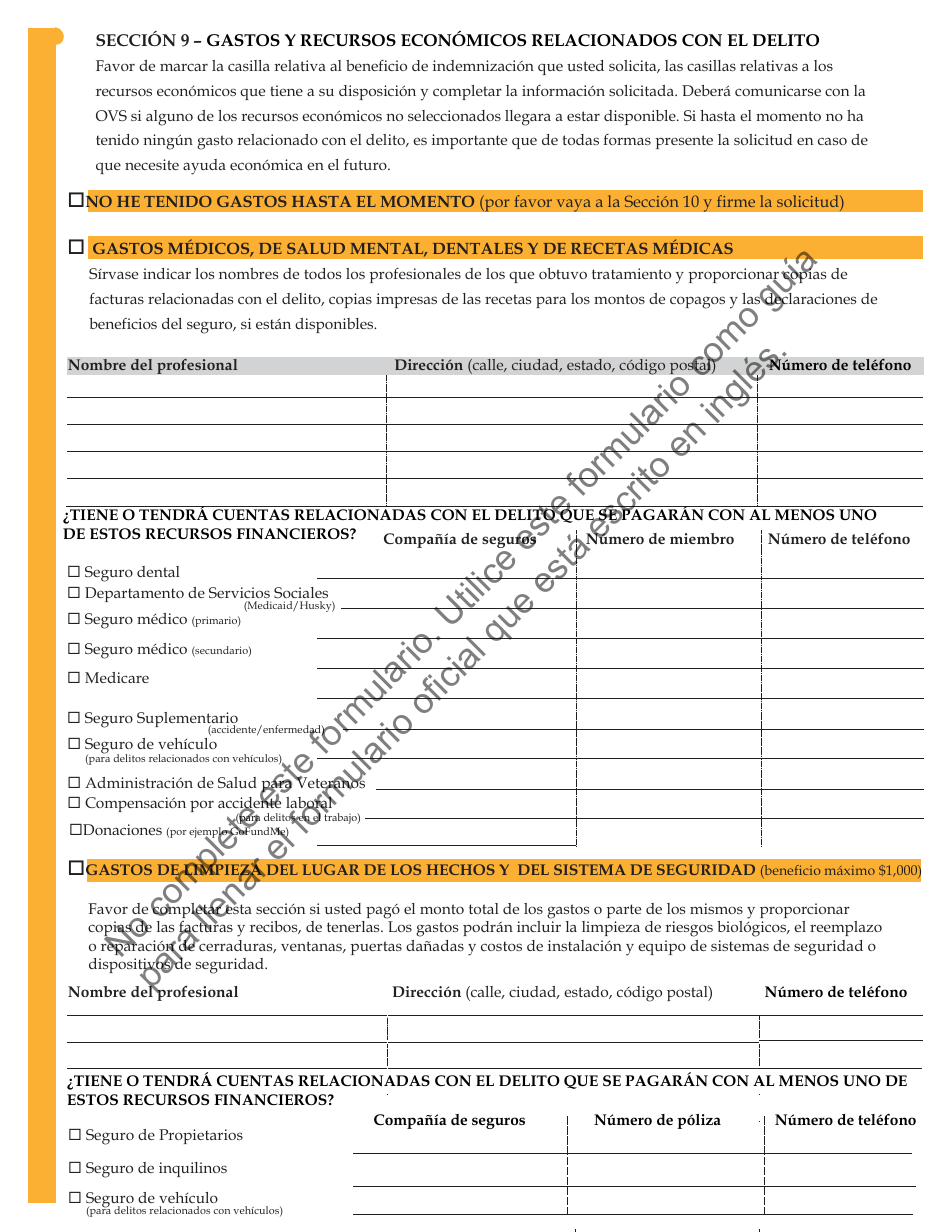 Formulario JD-VS-8PIS Lesiones Personales - Solicitud - Connecticut (Spanish), Page 4