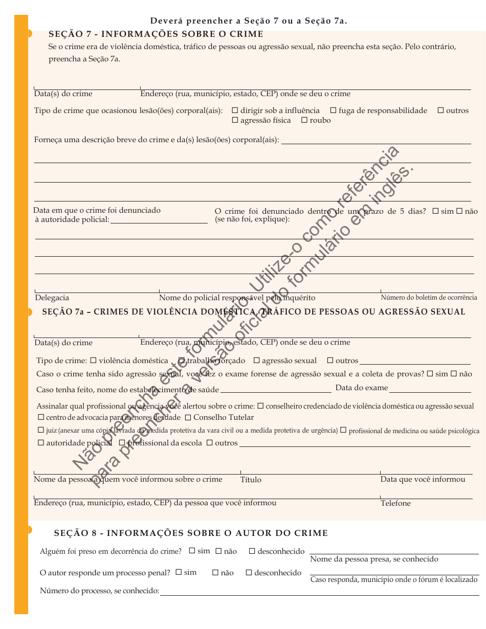 Form JD-VS-8PIPT Personal Injury Compensation - Application - Connecticut (Portuguese), Page 3