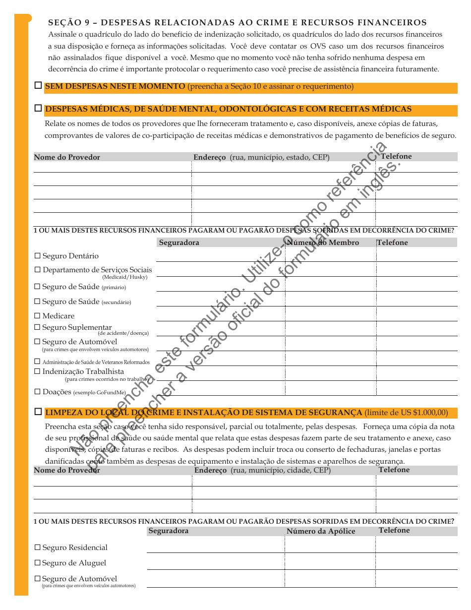 Form JD-VS-8PIPT Personal Injury Compensation - Application - Connecticut (Portuguese), Page 4
