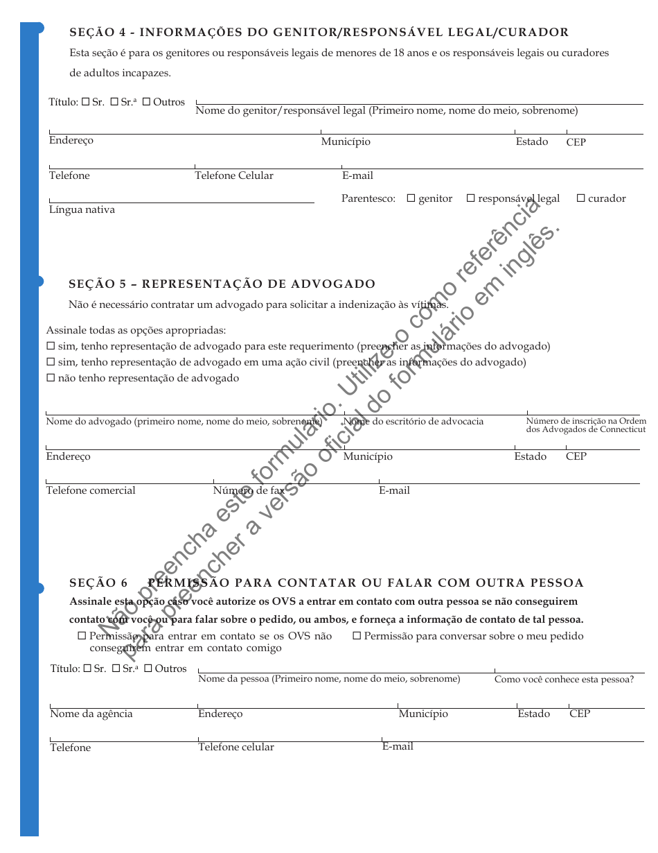 Form JD-VS-SBPT Survivor Benefits - Application - Connecticut (Portuguese), Page 2
