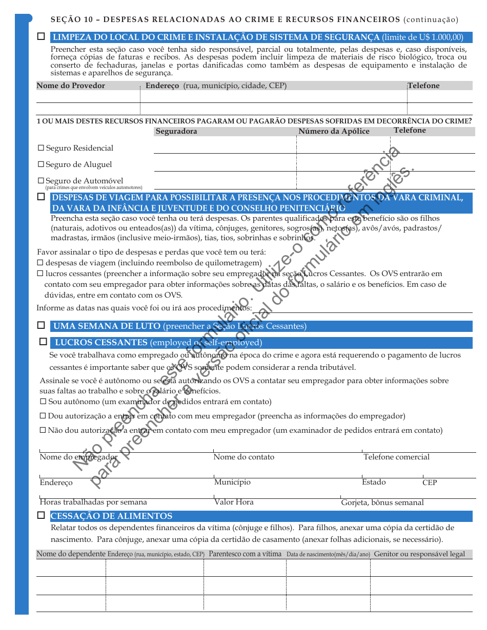 Form JD-VS-SBPT Survivor Benefits - Application - Connecticut (Portuguese), Page 5