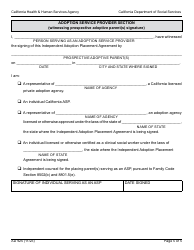 Form AD925 Independent Adoption Placement Agreement (Indian Child) - California, Page 5