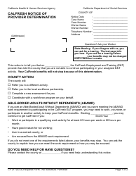 Form CF211 CalFresh Notice of Provider Determination - California