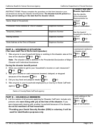 Form CF385 Application for Disaster Calfresh - California, Page 3