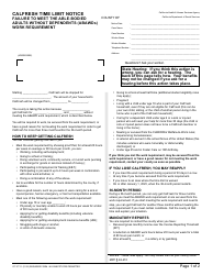 Document preview: Form CF377.11 CalFresh Time Limit Notice - Failure to Meet the Able-Bodied Adults Without Dependents (Abawds) Work Requirement - California
