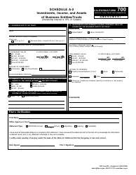 Document preview: FPPC Form 700 Schedule A-2 Investments, Income, and Assets of Business Entities/Trusts (Ownership Interest Is 10% or Greater) - Amendment - California, 2024