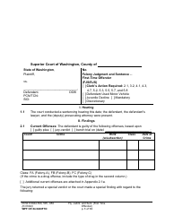 Document preview: Form WPF CR84.0400FTO Felony Judgment and Sentence - First-Time Offender - Washington