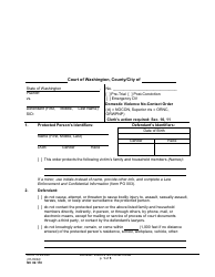 Document preview: Form NC02.110 Domestic Violence No-Contact Order - Washington