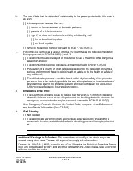 Form NC02.110 Domestic Violence No-Contact Order - Washington, Page 3
