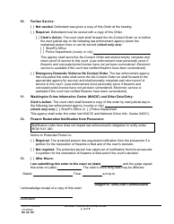 Form NC02.110 Domestic Violence No-Contact Order - Washington, Page 4