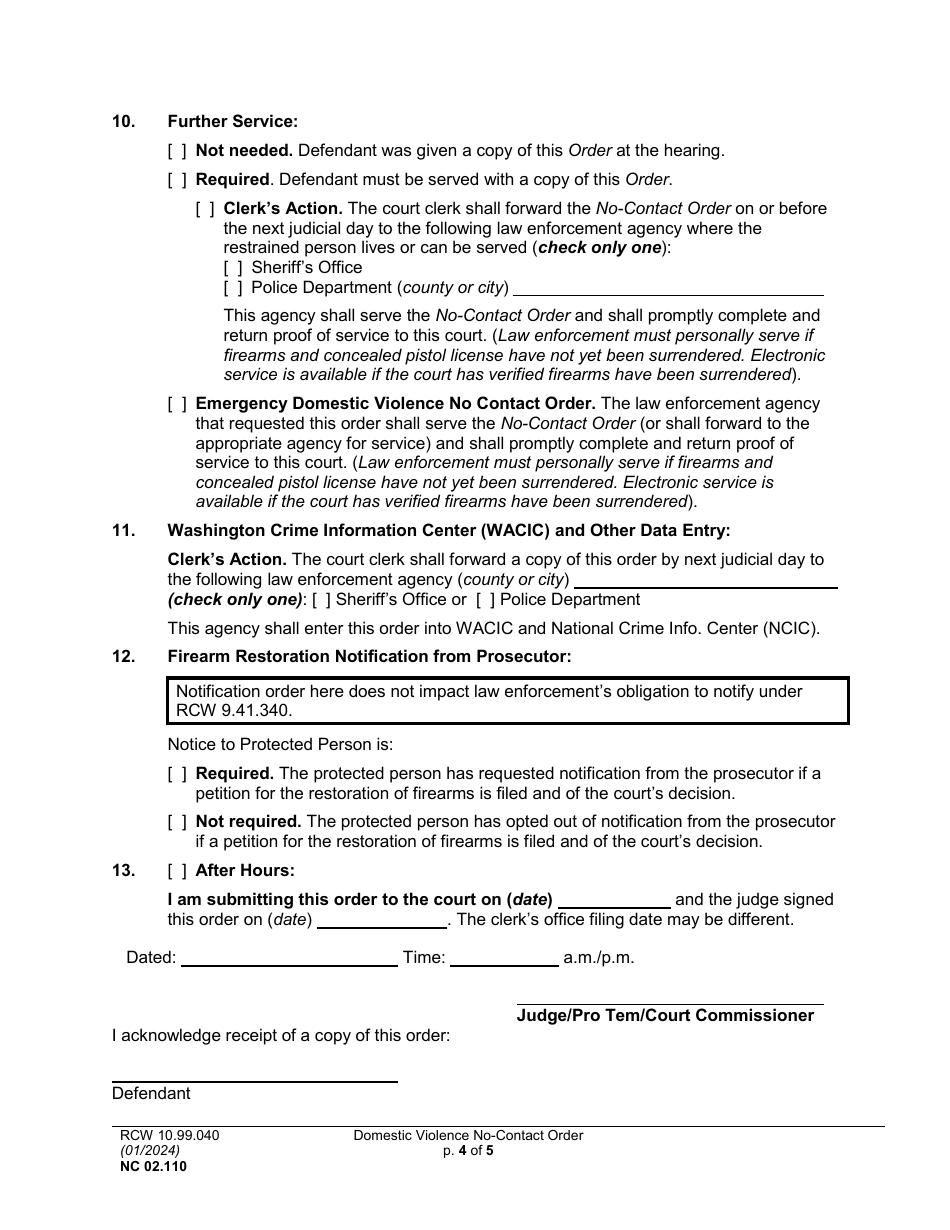 Form NC02.110 Fill Out, Sign Online and Download Printable PDF