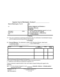 Document preview: Form WPF CR84.0400 PO Felony Judgment and Sentence - Persistent Offender - Washington