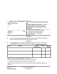 Form WPF CR84.0400PSKO Felony Judgment and Sentence - Prison (Sex Offense and Kidnapping of a Minor) - Washington