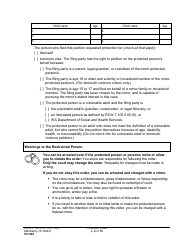 Form PO040 Protection Order - Washington, Page 2