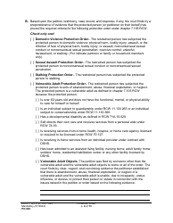 Form PO040 Protection Order - Washington, Page 4