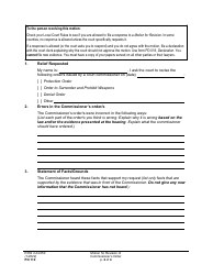 Form PO110 Motion for Revision of Commissioner&#039;s Order - Washington, Page 2