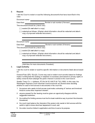 Form PO005 Motion to Redact or Seal - Washington, Page 2