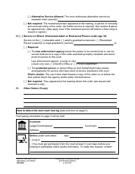 Form PO030 Temporary Protection Order and Hearing Notice - Washington, Page 9