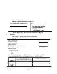 Document preview: Form GDN R206 Order Approving Guardian/Conservator's Report - Washington