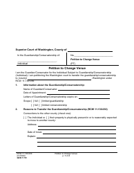 Document preview: Form GDN T701 Petition to Change Venue - Washington