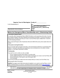 Form GDN M206 Motion for Emergency Minor Guardianship and Restraining Order - Washington