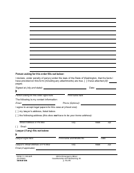 Form GDN M206 Motion for Emergency Minor Guardianship and Restraining Order - Washington, Page 5