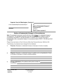 Document preview: Form GDN R207 Notice of Substantial Change in Circumstances - Washington