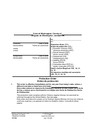 Document preview: Form PO040 Protection Order - Washington (English/Spanish)