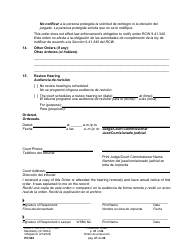 Form PO040 Protection Order - Washington (English/Spanish), Page 21