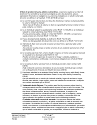 Form PO040 Protection Order - Washington (English/Spanish), Page 7