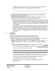 Form PO040 Protection Order - Washington (English/Spanish), Page 8