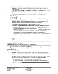 Form PO040 Protection Order - Washington (English/Spanish), Page 9