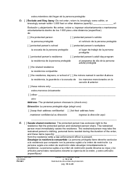 Form PO001 Petition for Protection Order - Washington (English/Spanish), Page 10
