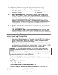 Form PO001 Petition for Protection Order - Washington (English/Spanish), Page 12