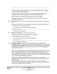 Form PO001 Petition for Protection Order - Washington (English/Spanish), Page 14