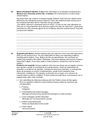 Form PO001 Petition for Protection Order - Washington (English/Spanish), Page 21